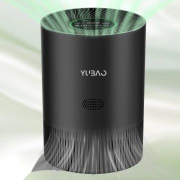 Purificator aer H13 cu design compact, vedere frontală cu panou de control și grilă de intrare aer, potrivit pentru camere 20-30 mp